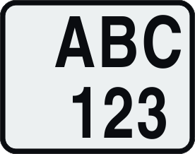 Avsedd för Skylthållare med samma mått. Dessa registeringsskyltar är enbart till för användning vid tävling/utställning. Dessa är olagliga att använda vid bruk på allmän väg. Skyltarna finns i två varianter. Som dekal alternativt 3mm hårdplast. Bakgrunden