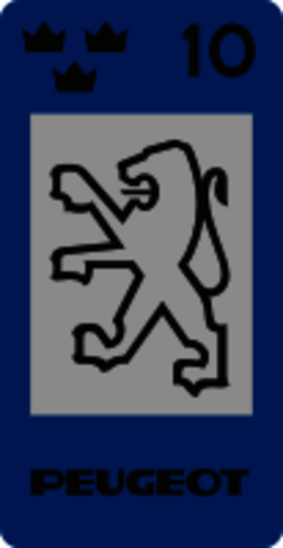 Skattemärke peugeot