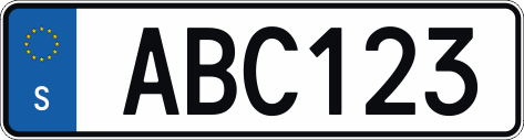 Registreringsskylt 2014- 280x75mm