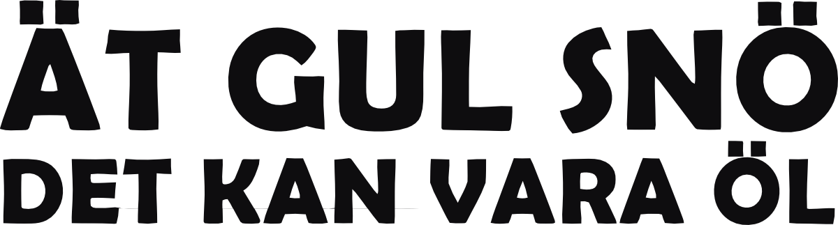 Ät gul snö det kan vara öl