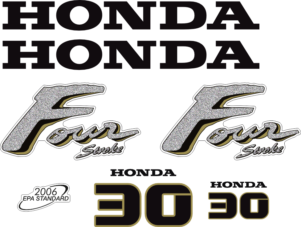 30hk Four stroke dekalkit Komplett.